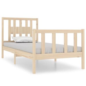 vidaXL Sengeramme heltre furu 90x190 cm Single