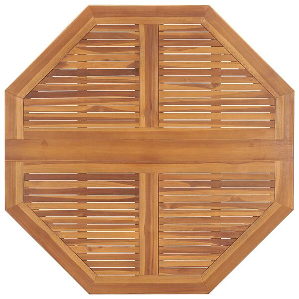 vidaXL Sammenleggbart hagespisebord 110x110x75 cm heltre teak