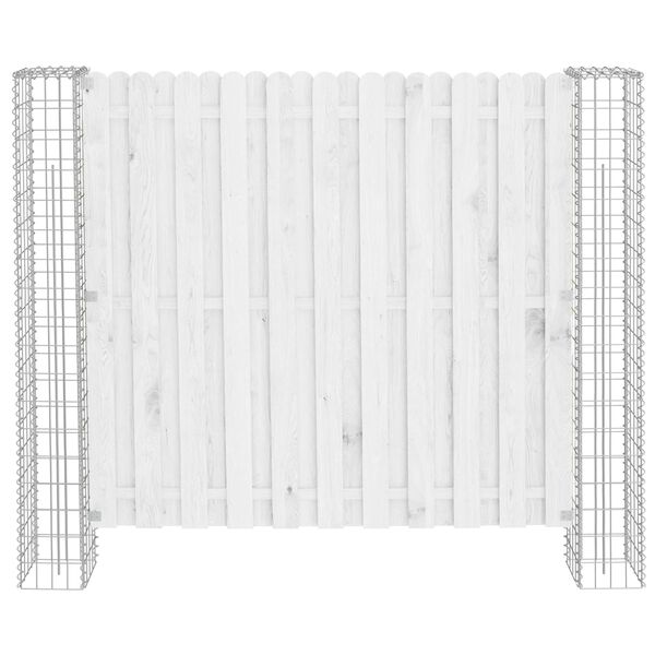 vidaXL Gjerdep&aring;le 2 pcs s&oslash;lv 20 x 20 x 190 cm Metall