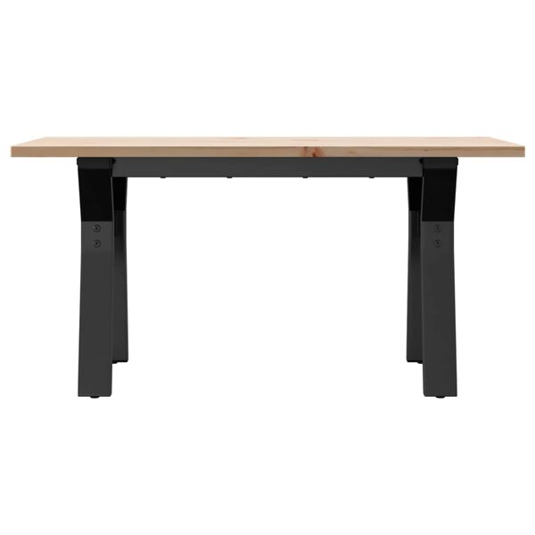 vidaXL Salongbord Y-ramme 80x50x40 cm heltre furu og st&aring;l