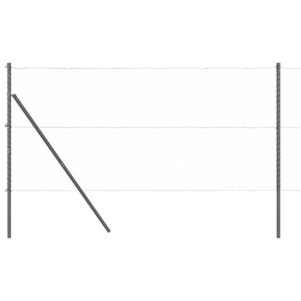 vidaXL Gjerdepunkter 7 pcs Grå Ø32mm 200 cm Galvanisert stål