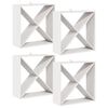 vidaXL Vinhylle 4 stk. Hvit 62 x 25 x 62 cm Massiv furu