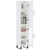 vidaXL Highboard hvit 34,5x34x180 cm konstruert tre