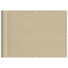 vidaXL Balkongskjerm beige 75x1000 cm 100% polyester oxford