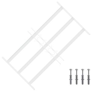 vidaXL Sikkerhetsgitter for vinduer med 3 tverrbjelker 43-74 cm