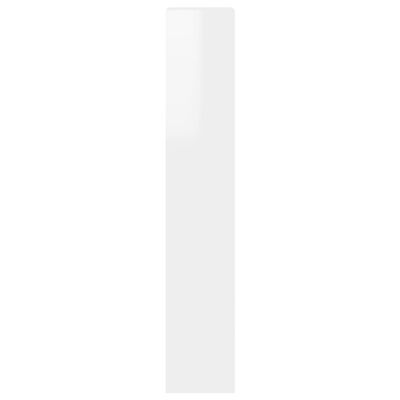 vidaXL Bokhylle/romdeler høyglans hvit 40x30x166 cm