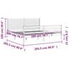 vidaXL Sengeramme med hodegavl hvit 200x200 cm heltre