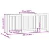 vidaXL Radiator Deksel Svart Eik 205 x 21,5 x 83,5 cm Konstruert tre