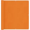 vidaXL Balkong Skjerm 110 x 500 cm Oxford Stoff Rektangul&aelig;r Oransje