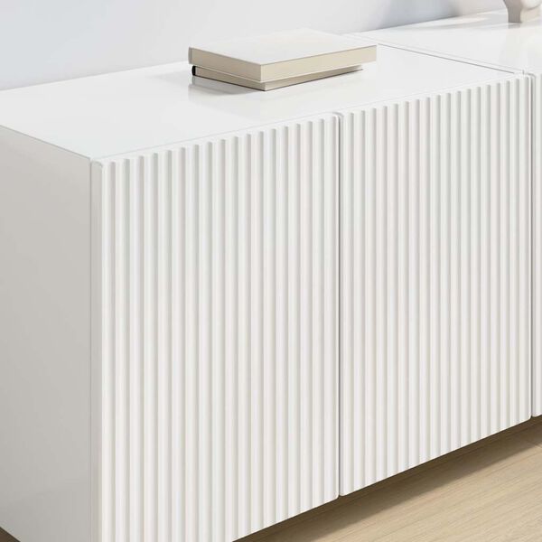 vidaXL TV Veggskap H&oslash;yglanset hvit 59,5 x 31 x 40 cm Konstruert tre