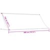 vidaXL Uttrekkbar markise kremhvit 400x150 cm stoff og st&aring;l