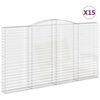 vidaXL Gabionkurver buede 15 stk 400x30x220/240 cm galvanisert jern