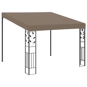 vidaXL Veggmontert paviljong 3x3x2,5 m gr&aring;brun