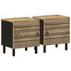 vidaXL Nattbord 2 stk svart 40x33,5x46 cm grovt heltre mangotre