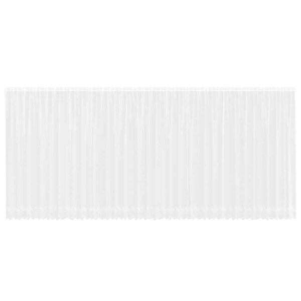 vidaXL Blondegardin med gardiner Blomster Hvit 220 x 900 cm Polyester