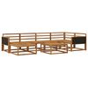 vidaXL Utend&oslash;rs sofa-sett 7 pcs Naturlig Solid akasietre