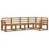 vidaXL Utend&oslash;rs sofa-sett 5 pcs Naturlig