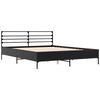 vidaXL Sengeramme svart 160x200 cm konstruert tre og metall