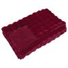 vidaXL Faux kaninullteppe 4 pcs Bordeaux Rød 150 x 220 cm Polyester