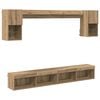 vidaXL TV veggenheter med LED 6 stk. Artisan Eik Konstruert tre