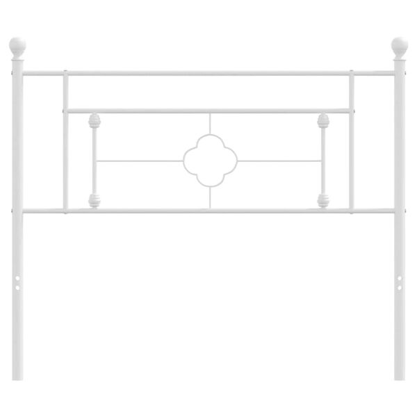 vidaXL Utskiftbar sengegavl i metall hvit 107 cm