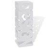 Hvit kvadratisk Paraplyholder Stokk i st&aring;l 48,5 cm