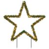vidaXL Julelysdekorasjon med pigger stjerne 115 LEDs 85 cm