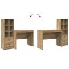vidaXL Skrivebord med skuff 2 pcs Artisan Eik