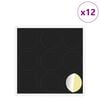 vidaXL Klebende skrue deksel 12 pcs Svart &Oslash; 20 x 0,5 mm Belagt papir