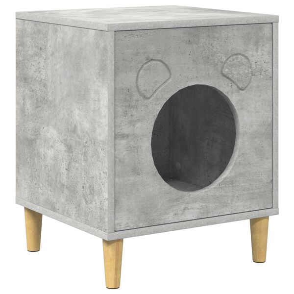 vidaXL Katt Hus Betong 42,5 x 40 x 53 cm Konstruert tre