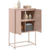vidaXL Highboard rosa 68,5x38,5x107 cm stål