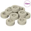 vidaXL Stolebein gulvbeskyttere 12 pcs Gjennomsiktig &Oslash; 15 x 16 mm PVC