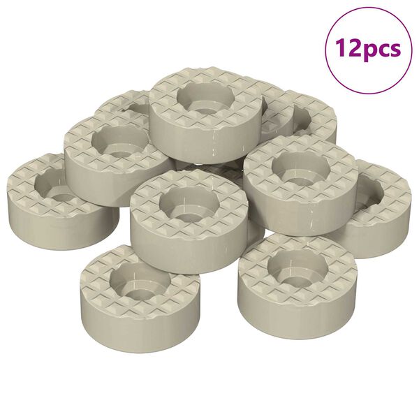 vidaXL Stolebein gulvbeskyttere 12 pcs Gjennomsiktig &Oslash; 15 x 16 mm PVC