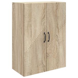 vidaXL Vegghengt skap Sonoma eik 66 x 34,5 x 90 cm Konstruert tre