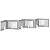 vidaXL Foldbar hundegitter med stativer 6 stk. Gr&aring; Sonoma 482 cm