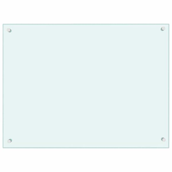 vidaXL Kjøkkenplater 2 stk hvit 80x60 cm herdet glass