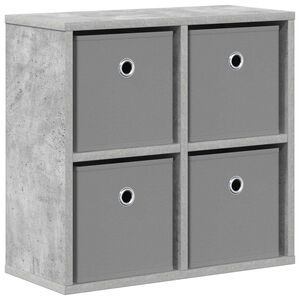 vidaXL Serviesskap Betonggr&aring; 49,5 x 22 x 47 cm