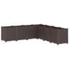 vidaXL Plantekasse brun 160x160x53 cm PP