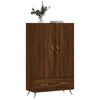 vidaXL Highboard brun eik 69,5x31x115 cm konstruert tre