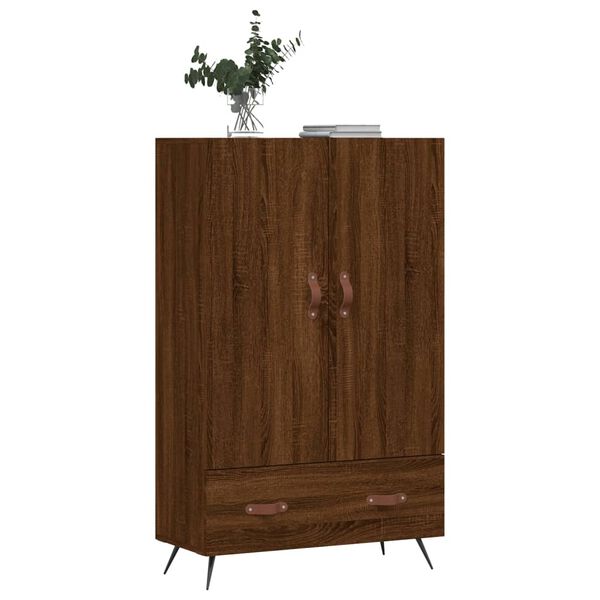 vidaXL Highboard brun eik 69,5x31x115 cm konstruert tre