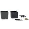 LECHUZA Plantekasse CUBE Cottage 50 ALL-IN-ONE granittsvart
