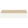 vidaXL Flytende vegghyller 4 stk eik og hvit 23x23,5x3,8 cm MDF
