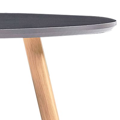 vidaXL Spisebord grå og eik 90x73,5 cm MDF