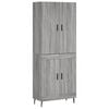 vidaXL Highboard gr&aring; sonoma 69,5x34x180 cm konstruert tre