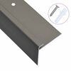 vidaXL F-formede trappeneser 15 stk aluminium 90 cm brun