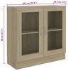 vidaXL Vitrine sonoma eik 82,5x30,5x80 cm konstruert tre