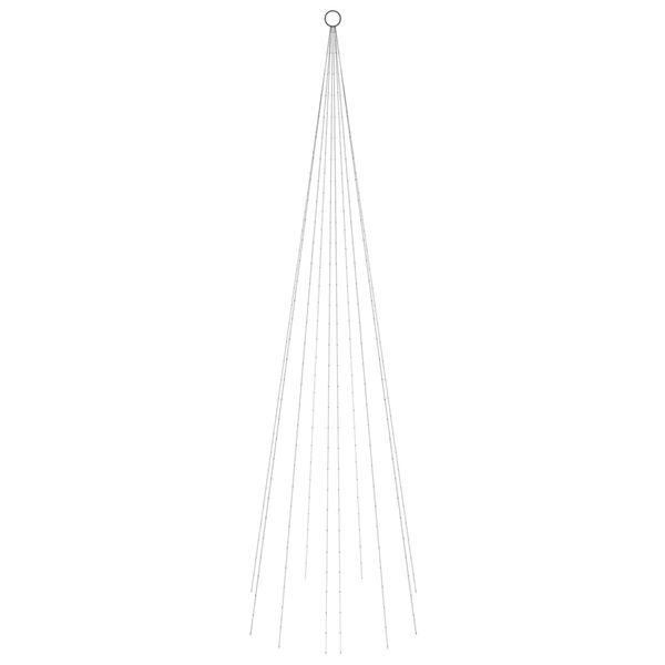 vidaXL Juletre p&aring; flaggstang 310 LED bl&aring; 300 cm