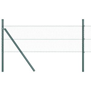 vidaXL Sekskantet gjerde grunstift 10 x 0,4 m PVC-belagt st&aring;l Gr&oslash;nn