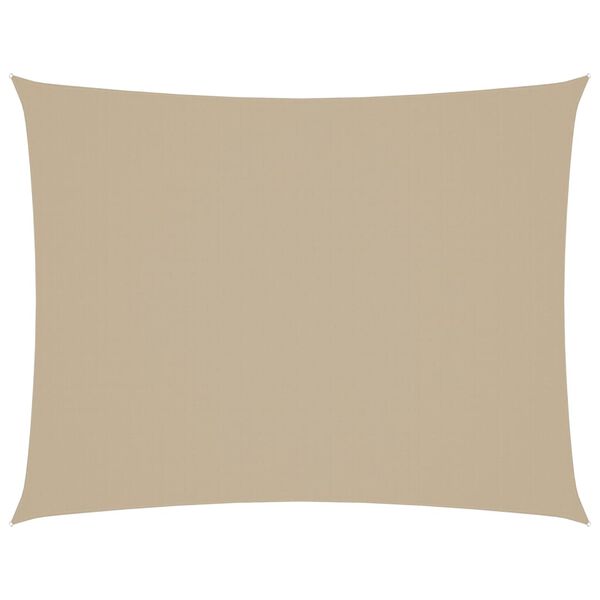 vidaXL Solseil oxfordstoff rektangul&aelig;r 3x4 m beige