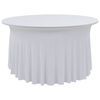 vidaXL Elastisk bordduk med skj&oslash;rt 2 stk 150x74 cm hvit